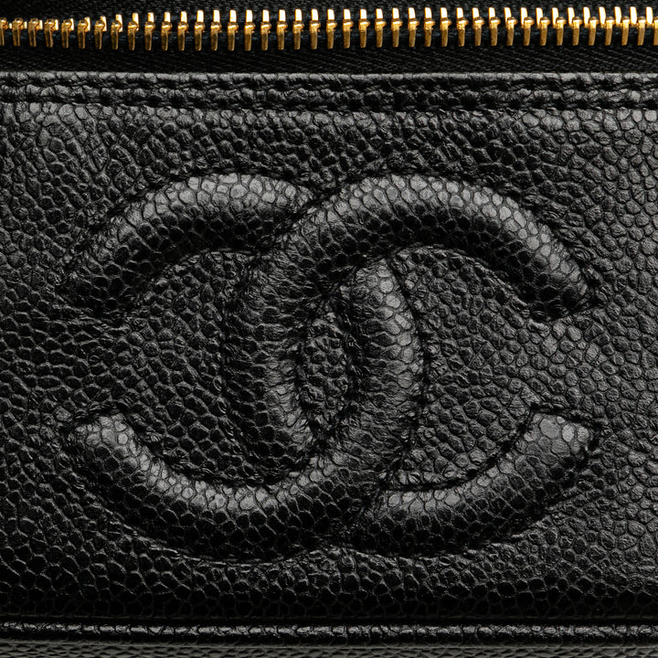 CC Caviar Vanity Case Black - Gaby Paris