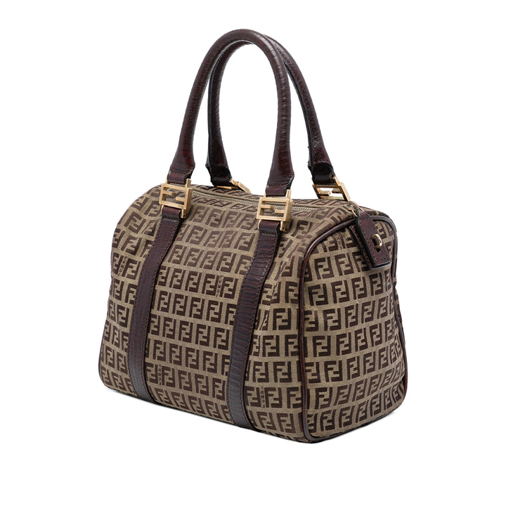 Fendi Small Zucchino Toile Forever Bauletto Boston Sac