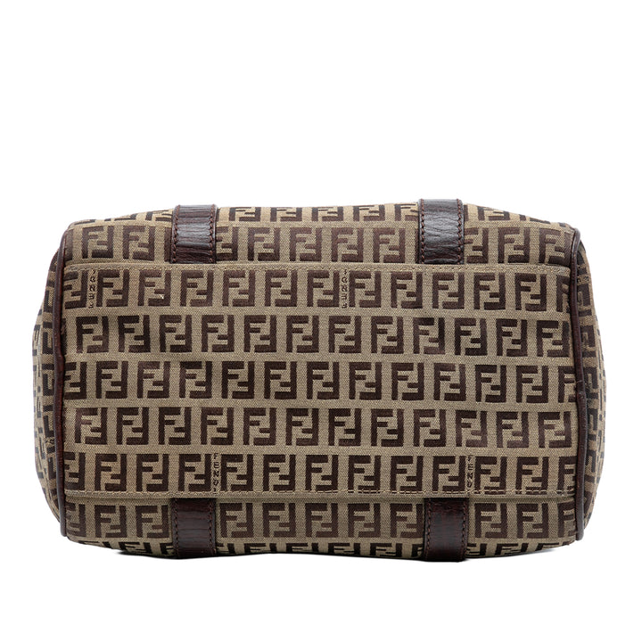 Fendi Small Zucchino Toile Forever Bauletto Boston Sac