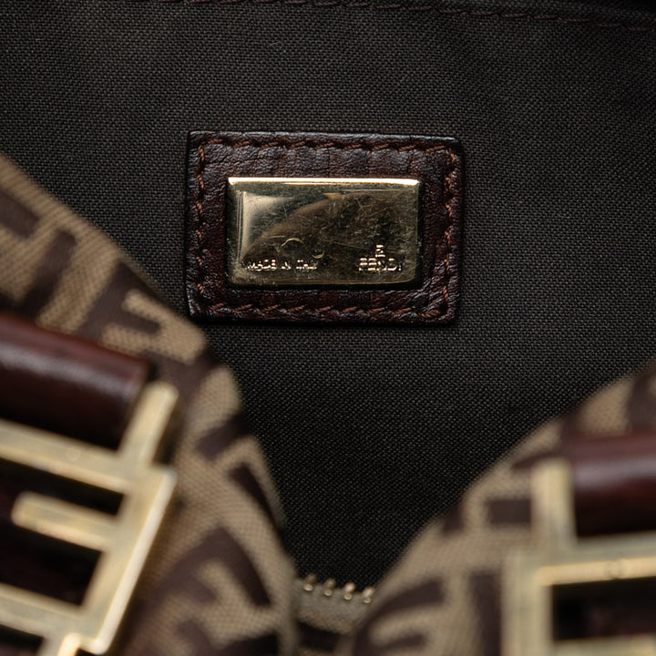 Fendi Small Zucchino Toile Forever Bauletto Boston Sac