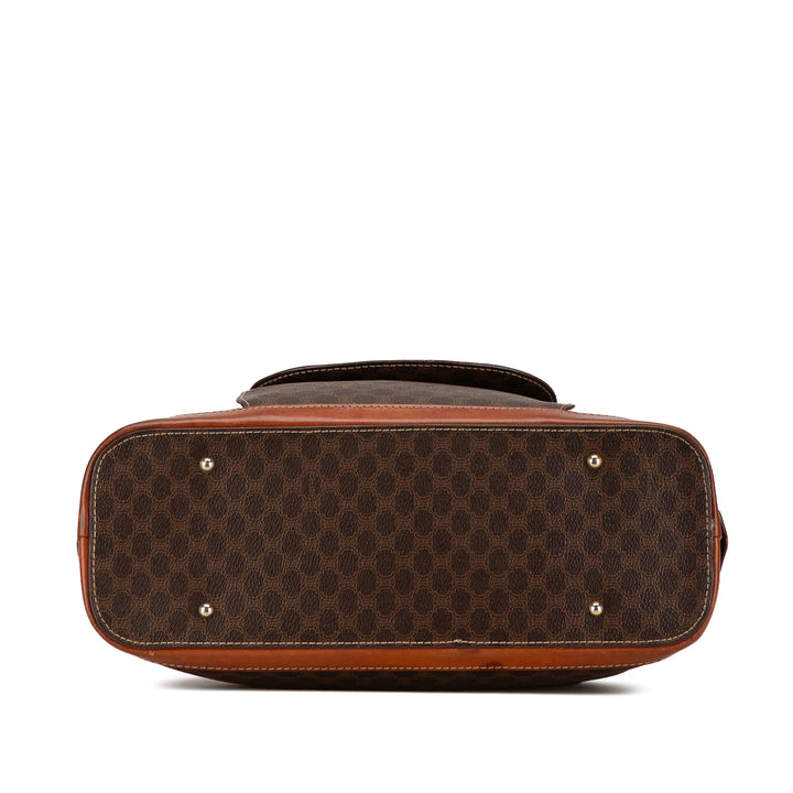 Macadam Coated Canvas Handbag Brown - Gaby Paris