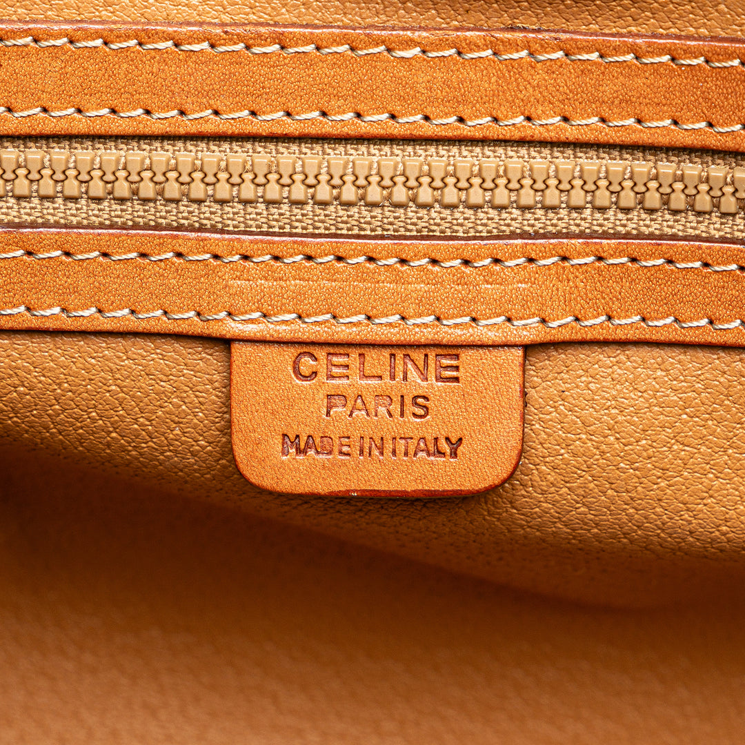 Macadam Coated Canvas Handbag Brown - Gaby Paris