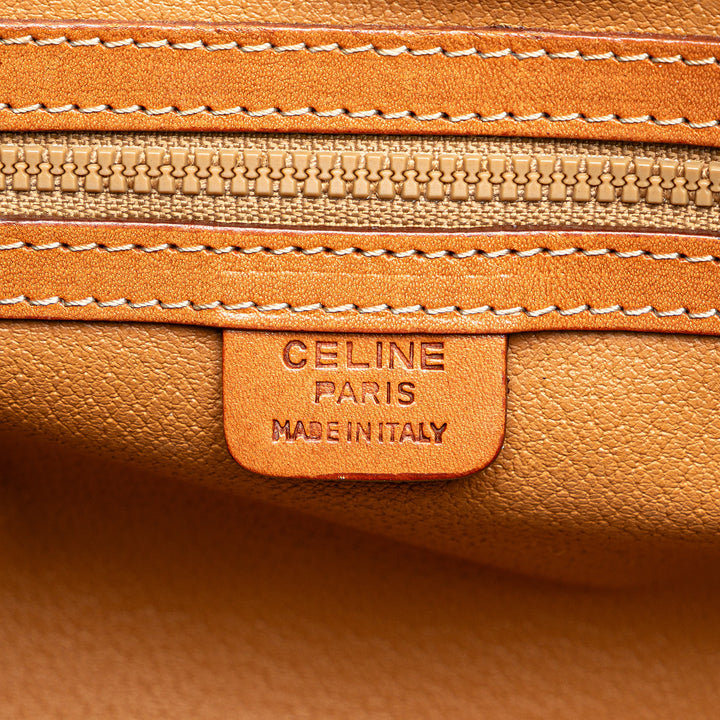 Macadam Coated Canvas Handbag Brown - Gaby Paris