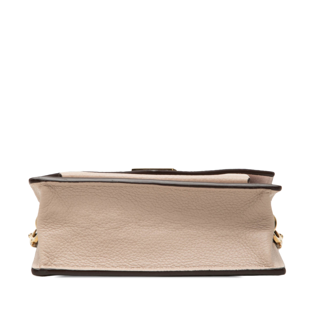 Louis Vuitton Pochette Souple My Lockme Chaîne Mini Cuir de veau Beige – vue 3 – GABY PARIS