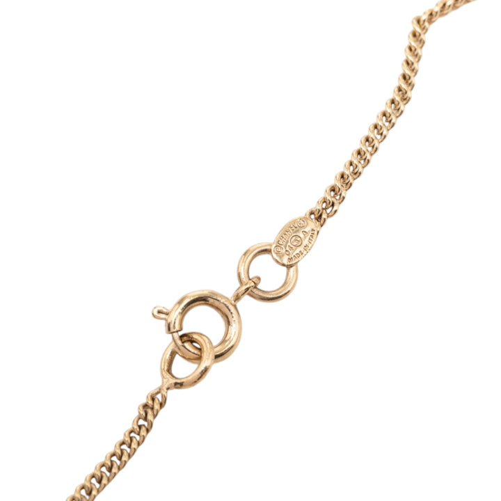 Chanel CC plaqué Perfume Bottle Pendant Collier Métal