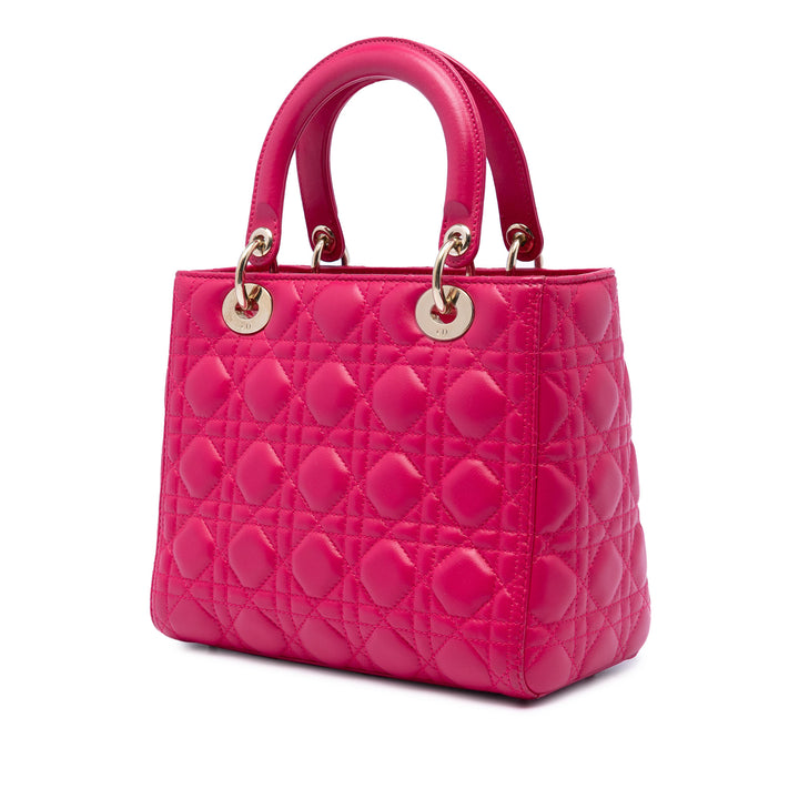 Dior Medium Cuir d’agneau Cannage Lady Dior