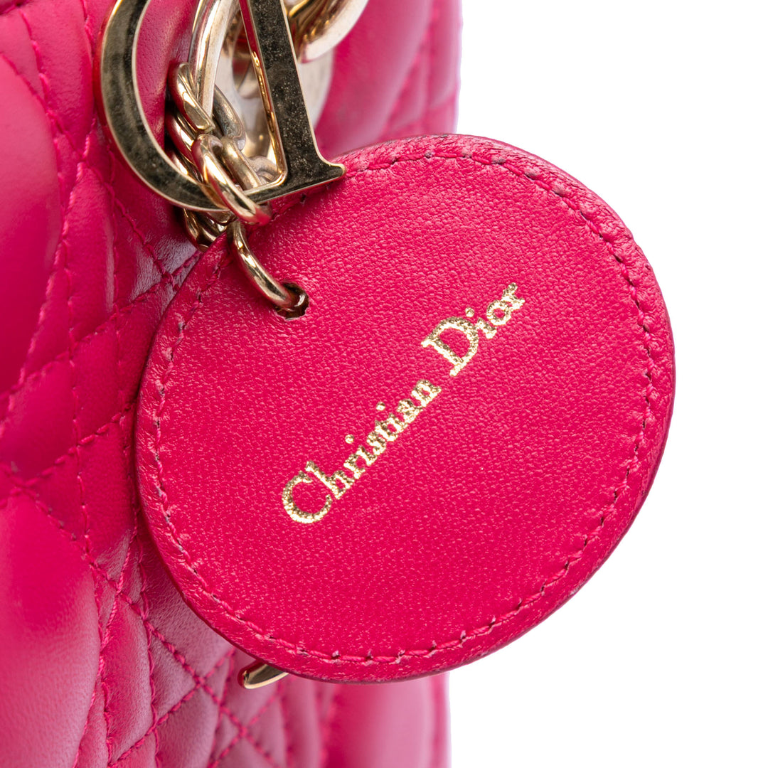 Dior Medium Cuir d’agneau Cannage Lady Dior