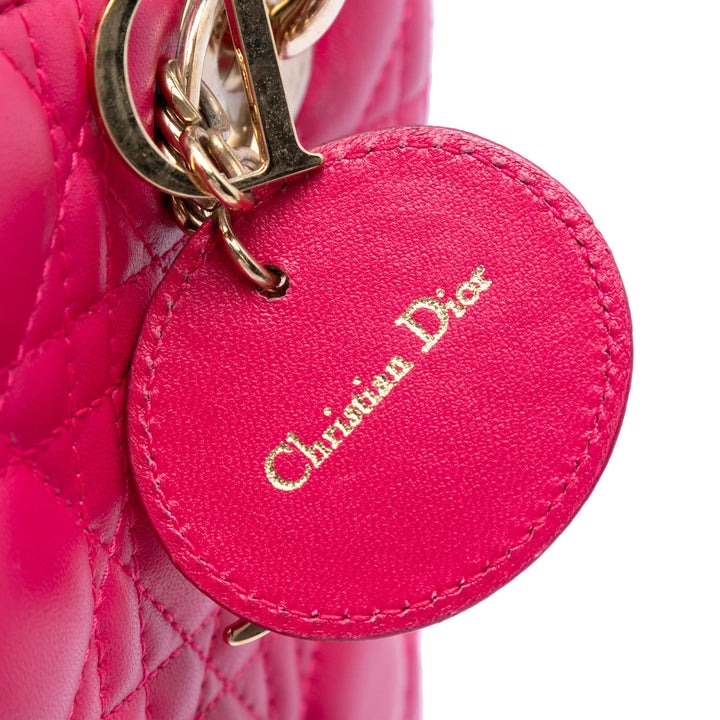 Dior Medium Cuir d’agneau Cannage Lady Dior
