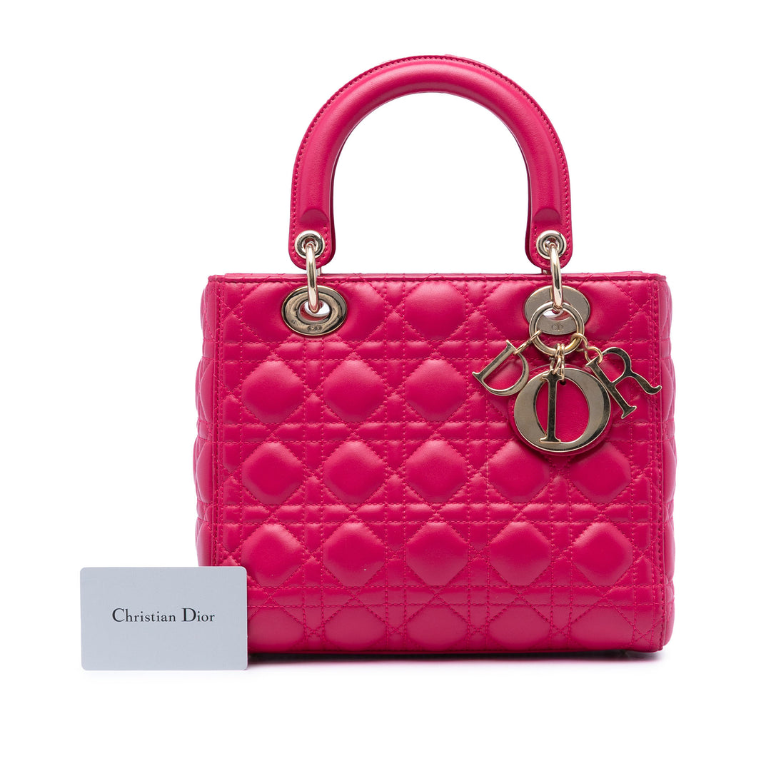 Dior Medium Cuir d’agneau Cannage Lady Dior