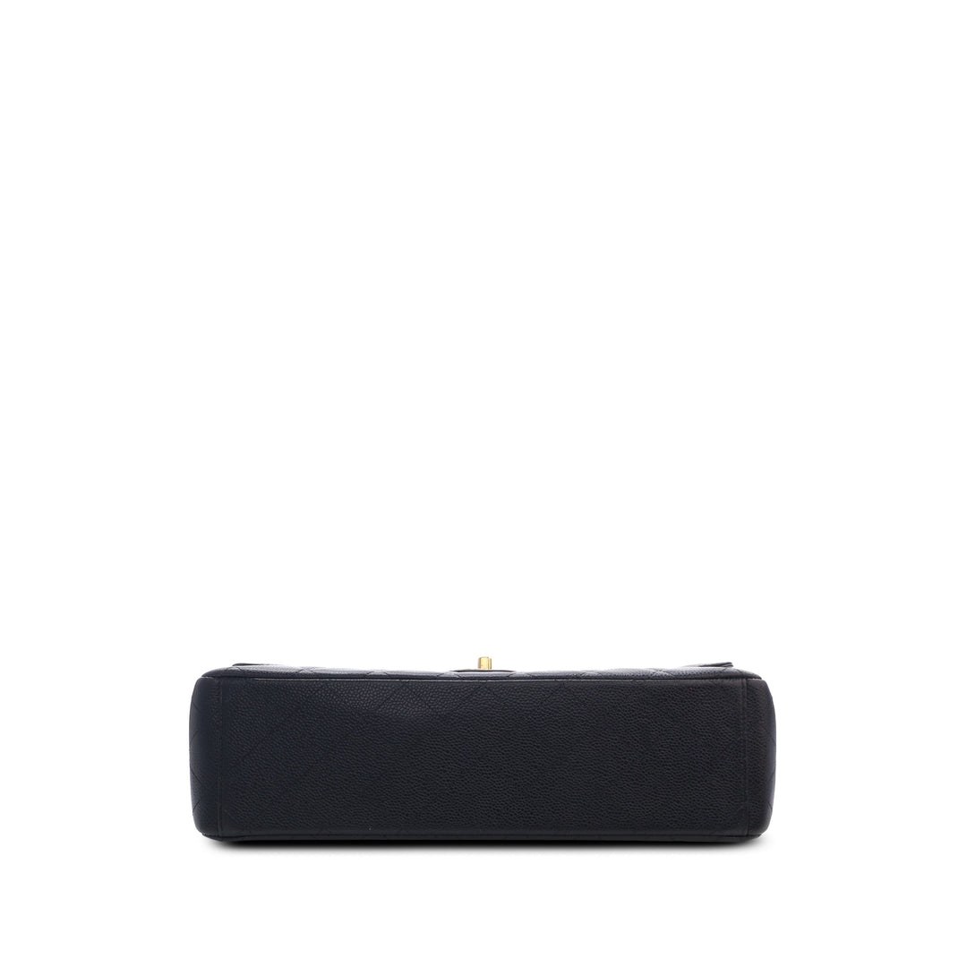 Chanel Sac porté épaule Classic Double rabat Maxi Cuir caviar Noir – vue 3 – GABY PARIS