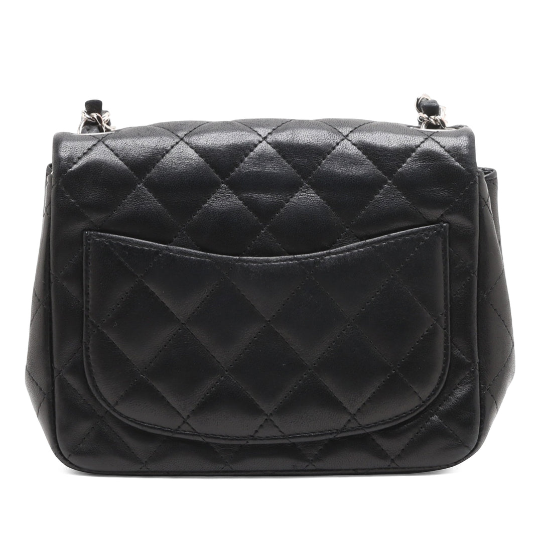 Chanel Mini Square Classic Cuir d’agneau Simple rabat