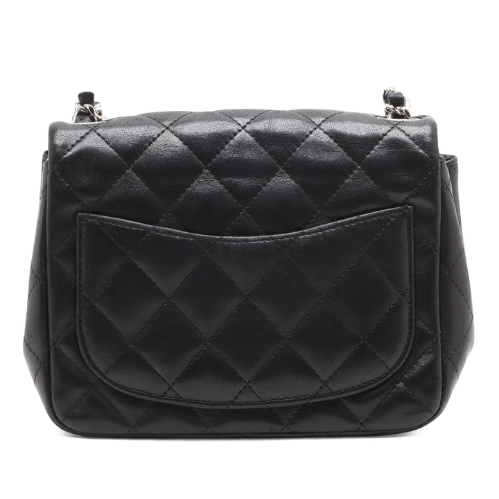 Chanel Mini Square Classic Cuir d’agneau Simple rabat