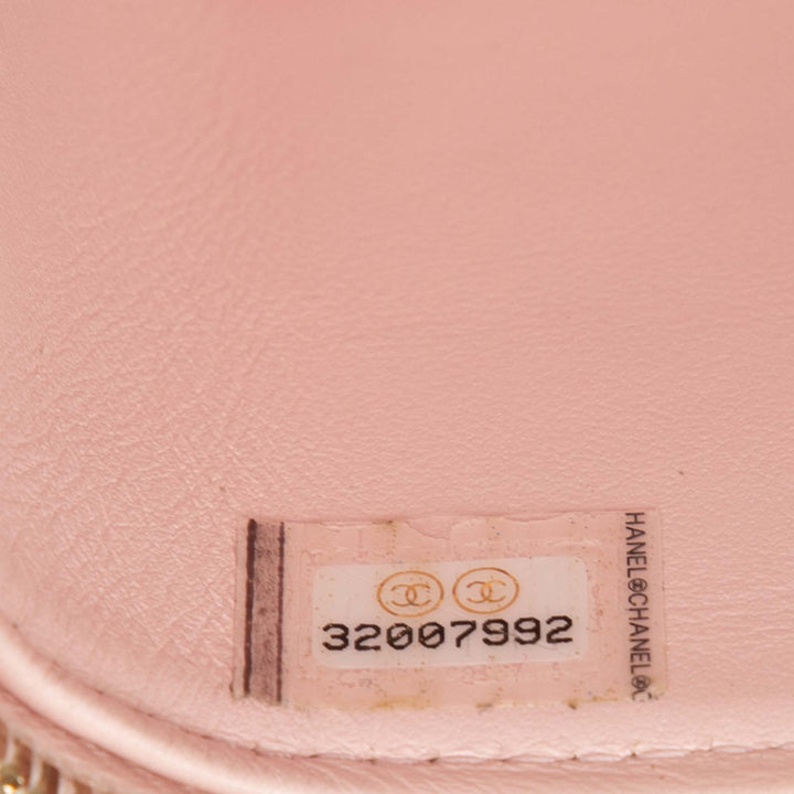 Chanel Mini CC Quilted Caviar Vanity Étui with Chain Rose