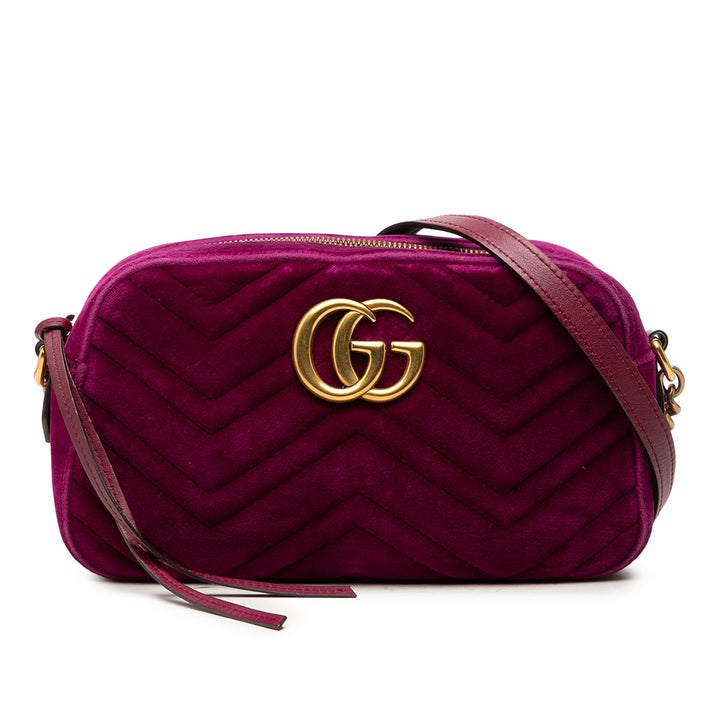 Gucci GG Marmont Matelasse Sac Petit Violet – vue principale – GABY PARIS