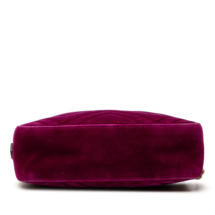 Gucci GG Marmont Matelasse Sac Petit Violet – vue 3 – GABY PARIS