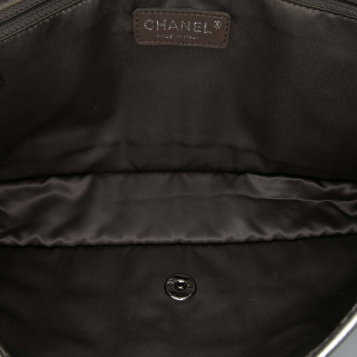 Chanel Vinyl Ice Cube Flap Argenté
