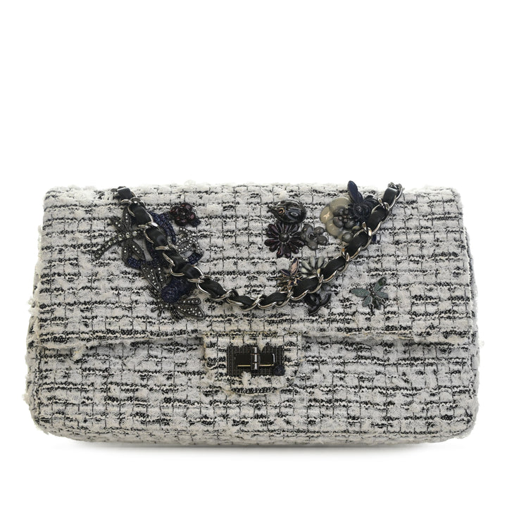 Chanel Mini Tweed Garden Party Reissue 2.55 Double rabat 224