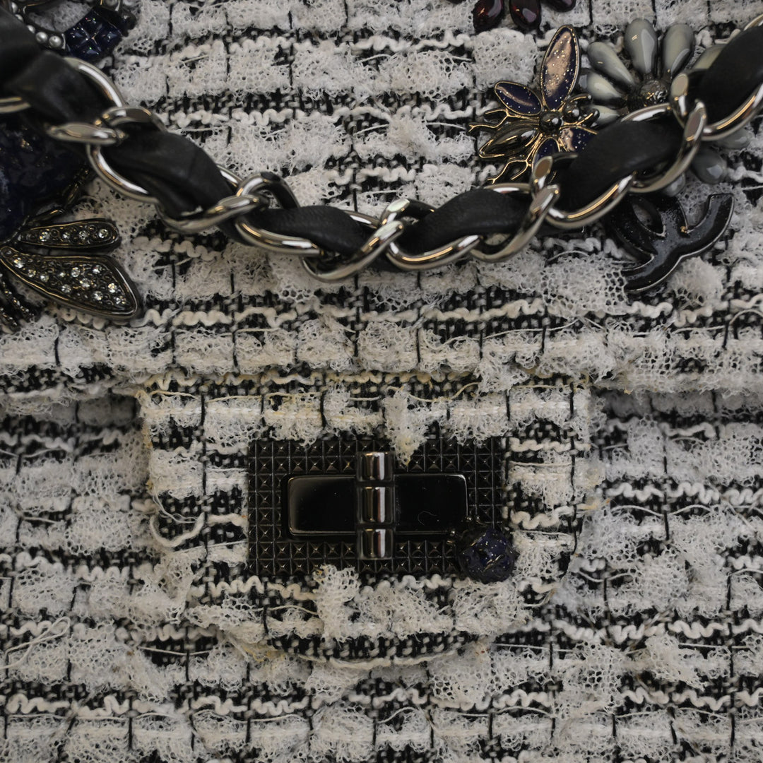 Chanel Mini Tweed Garden Party Reissue 2.55 Double rabat 224