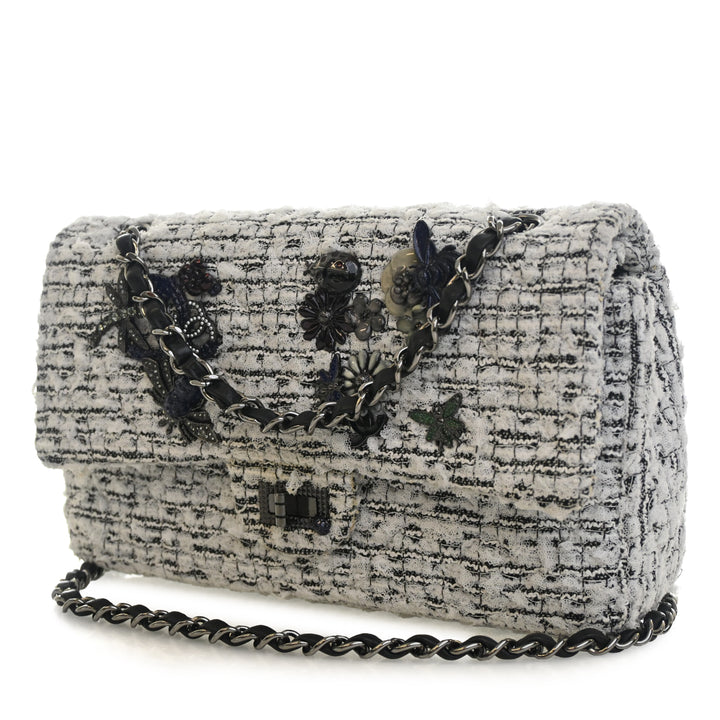 Chanel Mini Tweed Garden Party Reissue 2.55 Double rabat 224