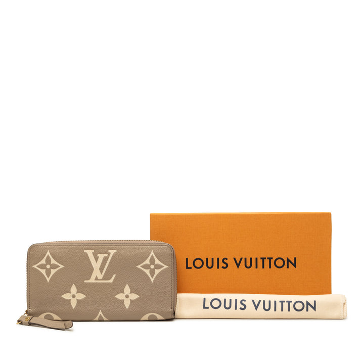 Louis Vuitton Bicolor Monogram Empreinte Giant Zippy Portefeuille