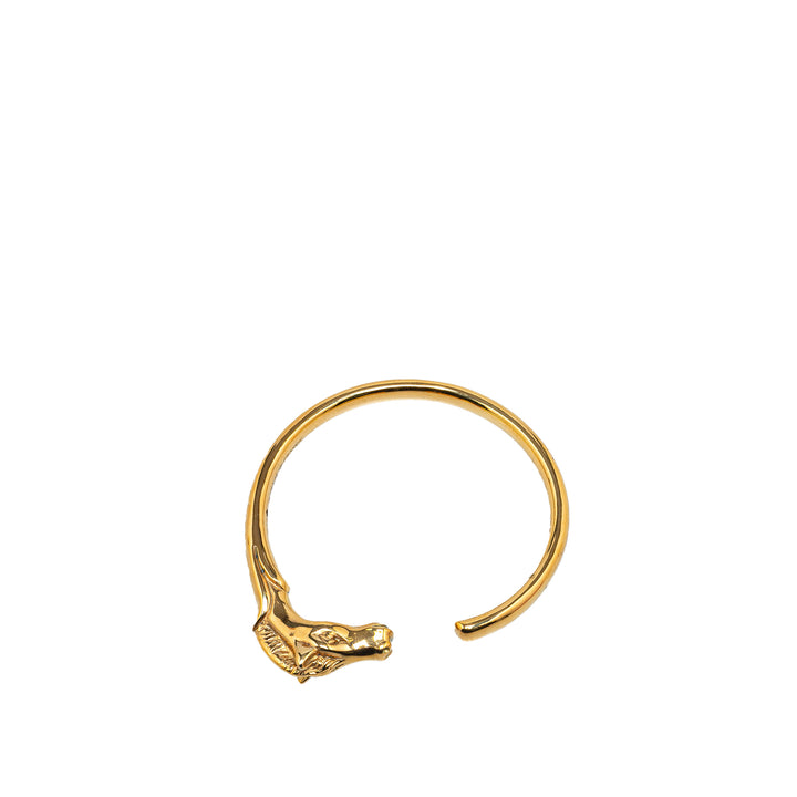 Gold Plated Tete de Cheval Horse Bangle Gold - Gaby Paris