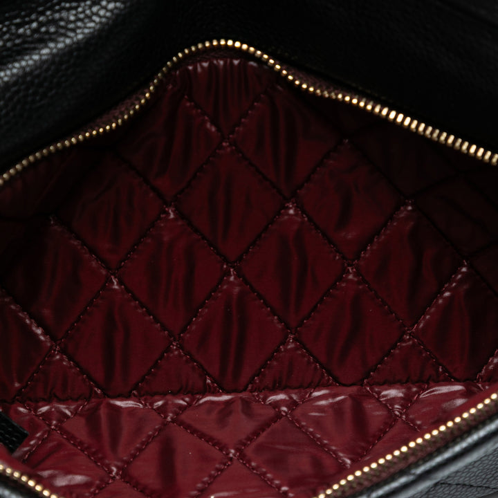 Chanel Matelassé Caviar CC Beauty Foldover Pochette