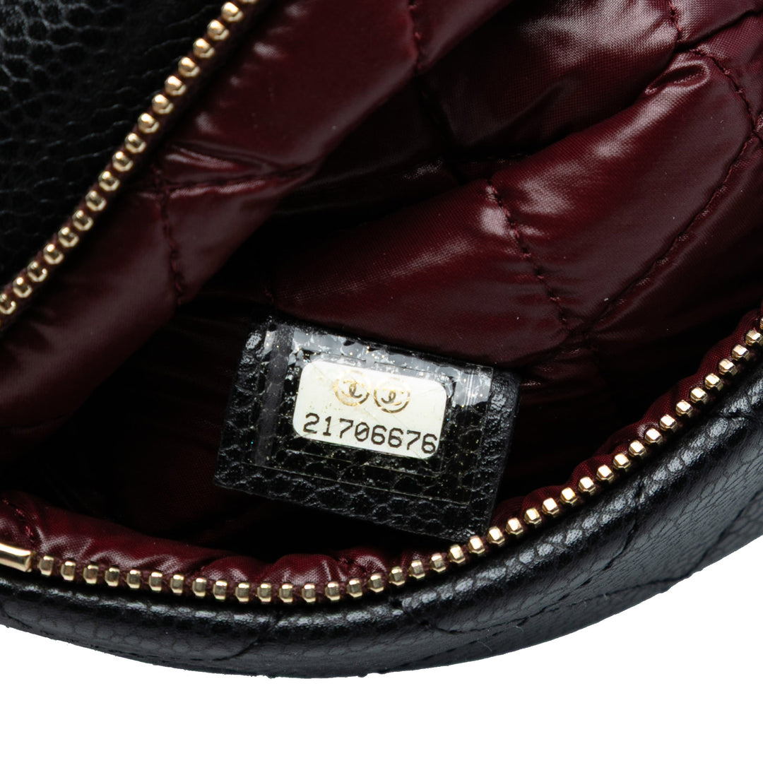 Chanel Matelassé Caviar CC Beauty Foldover Pochette