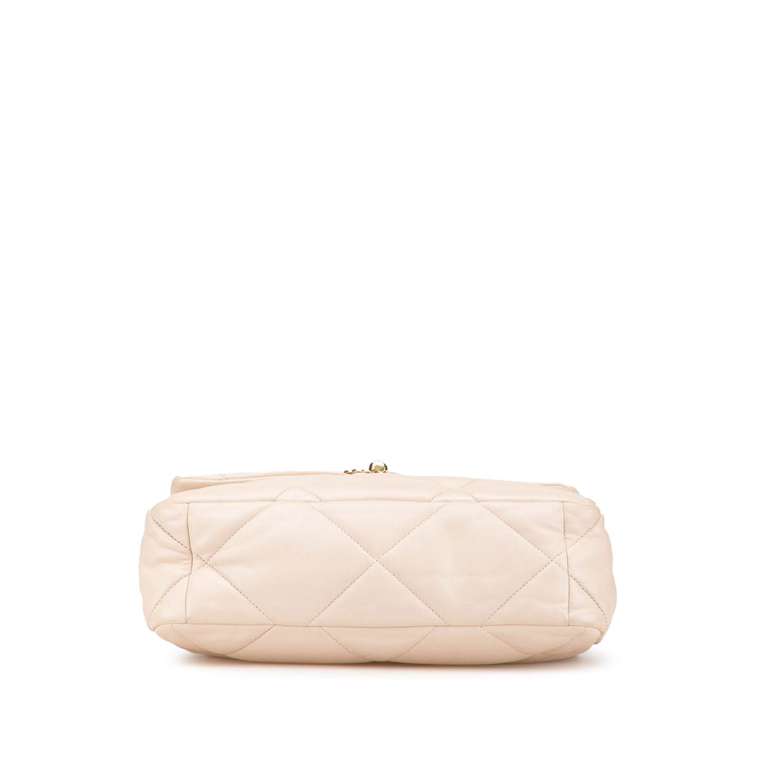 Chanel 19 à rabat Grand Cuir d'agneau