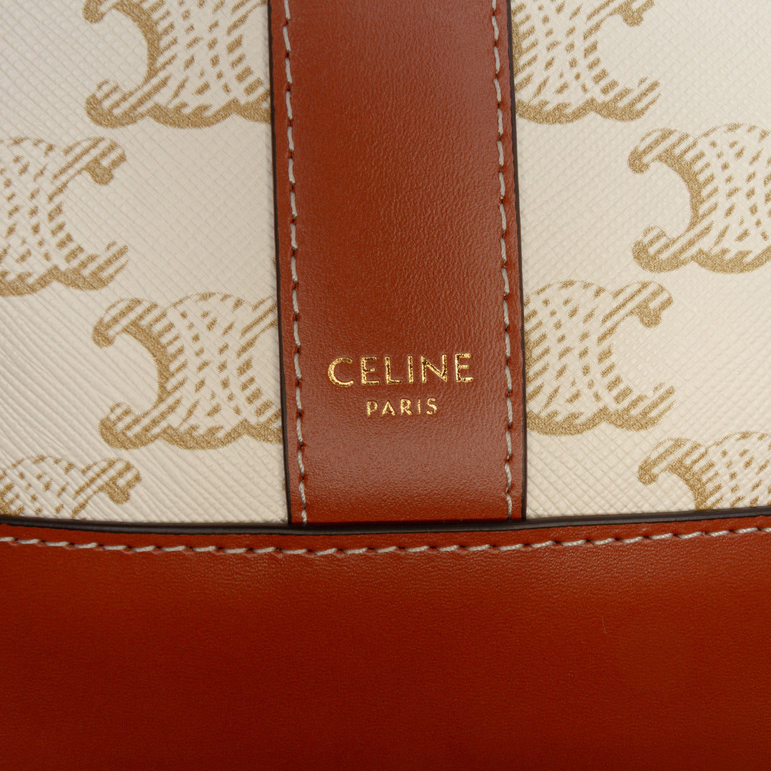 Celine Small Triomphe Coated Toile Bucket Sac