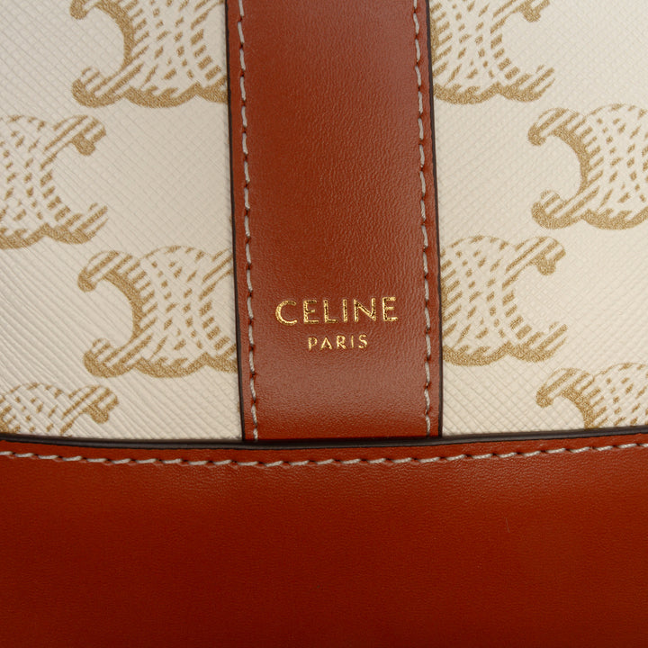 Celine Small Triomphe Coated Toile Bucket Sac