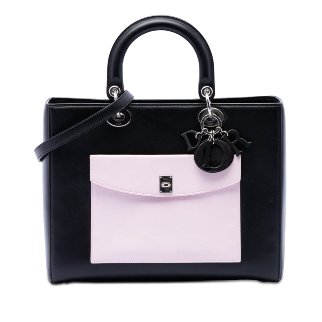 Dior Large Cuir de veau Pocket Cabas Lady Dior