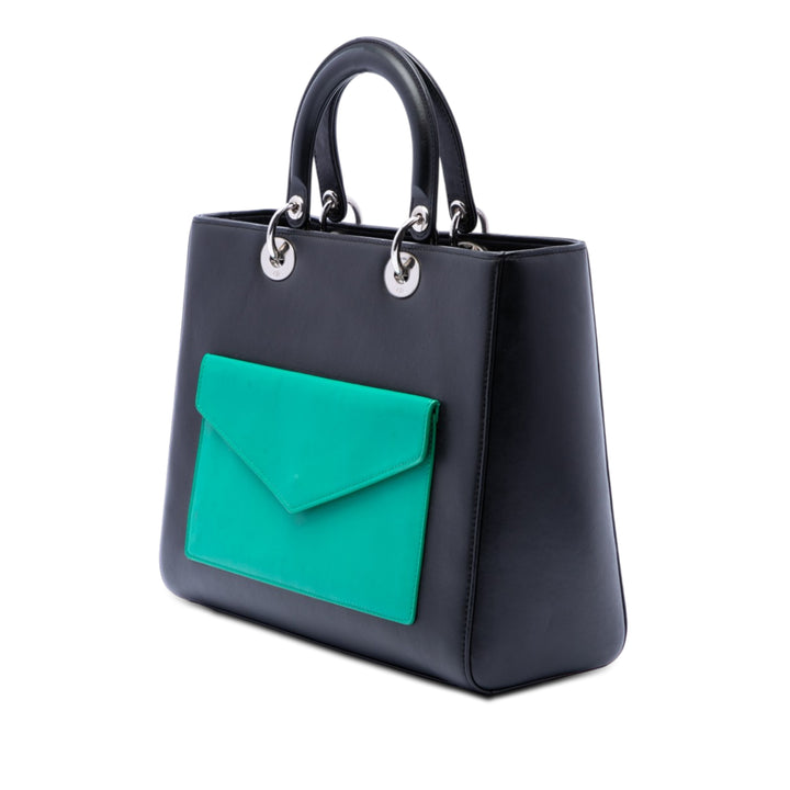 Dior Large Cuir de veau Pocket Cabas Lady Dior