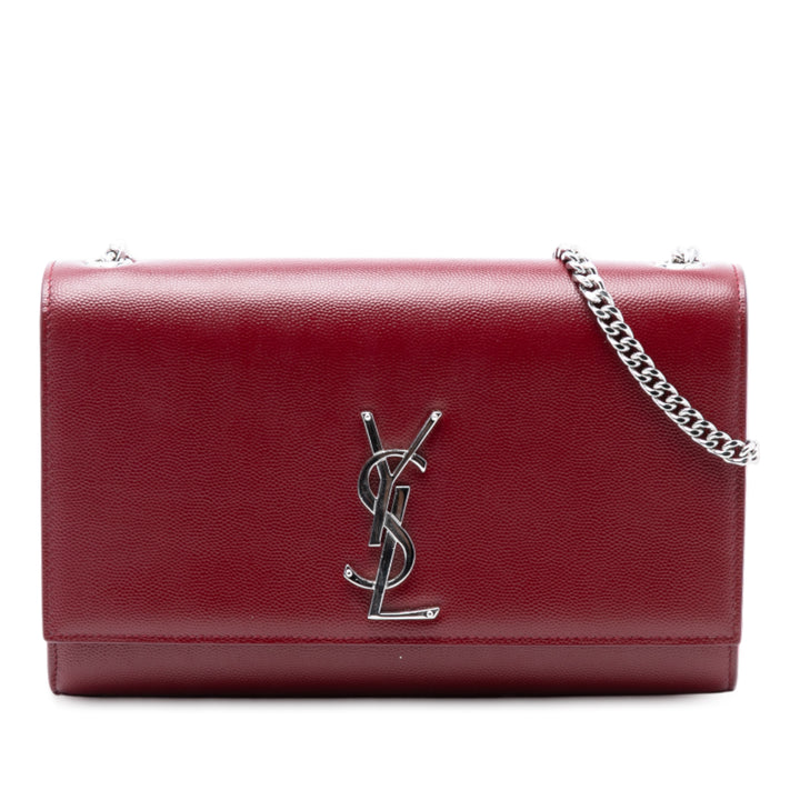 Saint Laurent Medium Grain De Poudre Monogram Kate Sac porté croisé