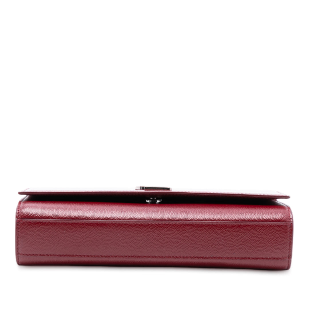 Saint Laurent Medium Grain De Poudre Monogram Kate Sac porté croisé