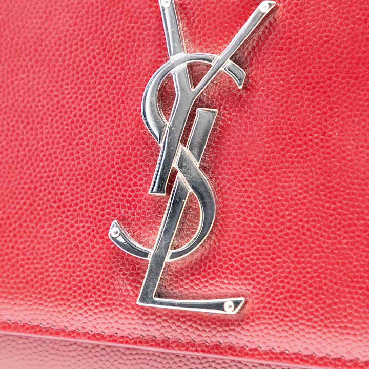 Saint Laurent Medium Grain De Poudre Monogram Kate Sac porté croisé