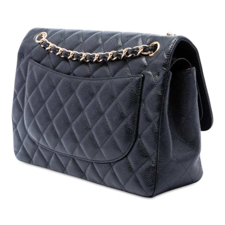 Chanel Sac porté épaule Classic Double rabat Jumbo Cuir caviar Noir – vue 2 – GABY PARIS