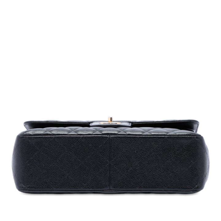 Chanel Sac porté épaule Classic Double rabat Jumbo Cuir caviar Noir – vue 3 – GABY PARIS