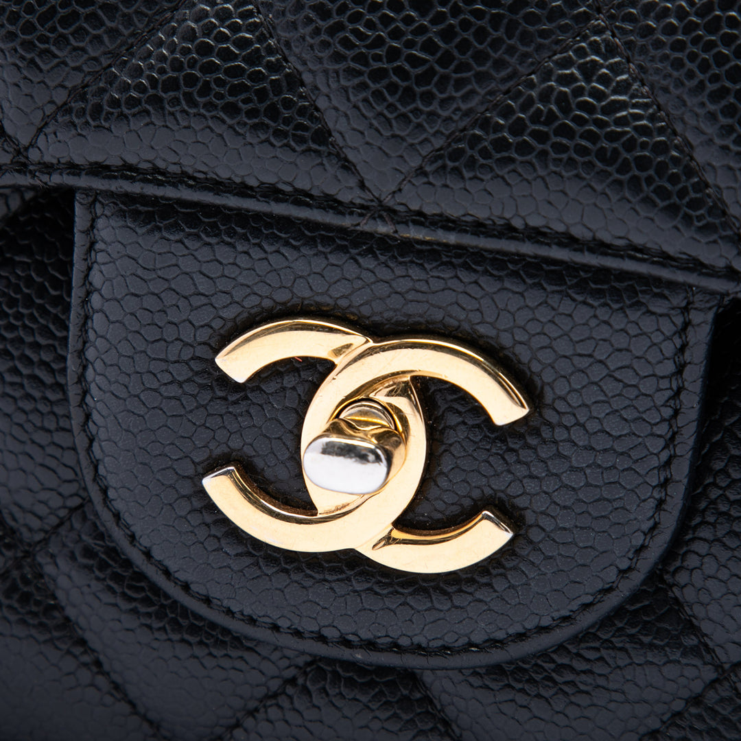 Chanel Sac porté épaule Classic Double rabat Jumbo Cuir caviar Noir – vue 5 – GABY PARIS