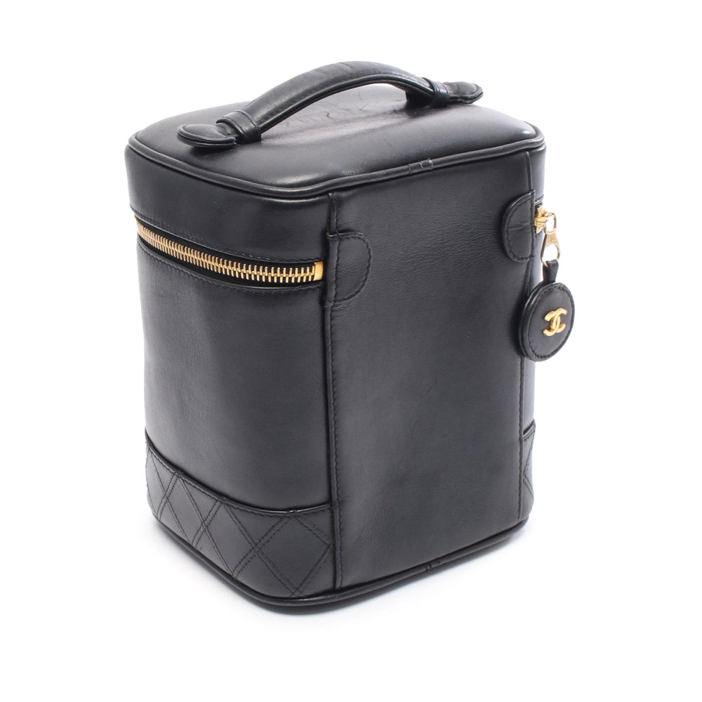 CC Lambskin Vanity Case Black - Gaby Paris