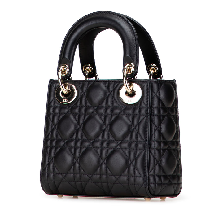 Dior Mini Cuir d’agneau Cannage Lady Dior Noir