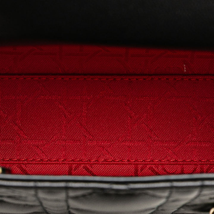 Dior Mini Cuir d’agneau Cannage Lady Dior Noir