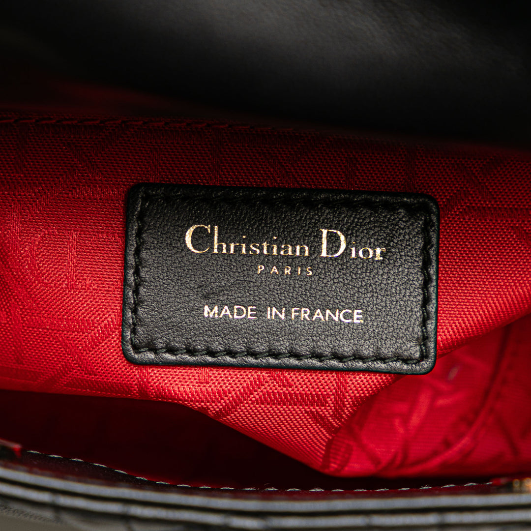 Dior Mini Cuir d’agneau Cannage Lady Dior Noir