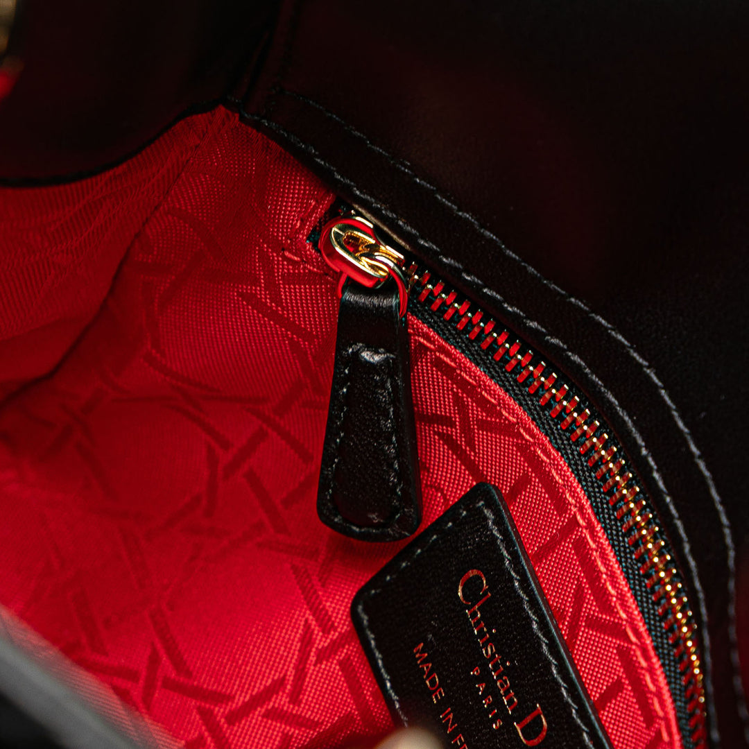 Dior Mini Cuir d’agneau Cannage Lady Dior Noir