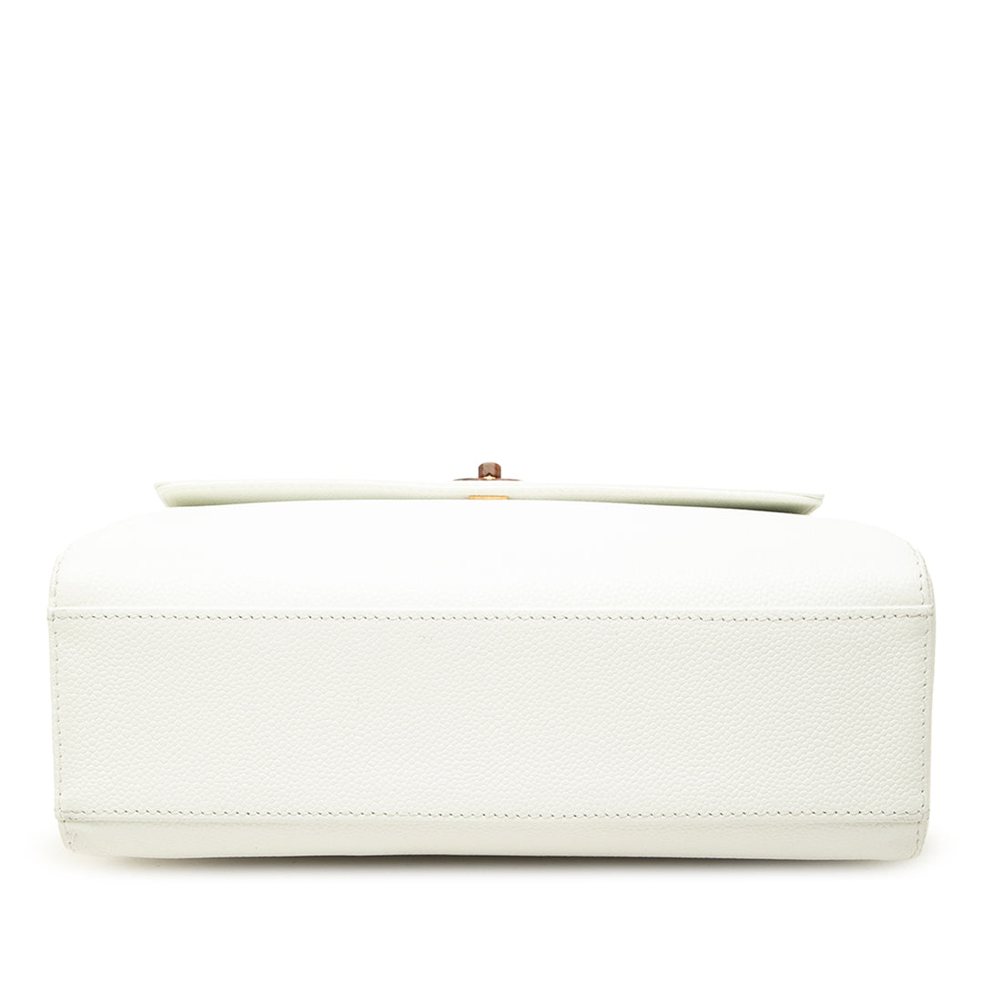 Chanel Sac à main CC Kelly Wood à Cuir caviar Blanc – vue 3 – GABY PARIS
