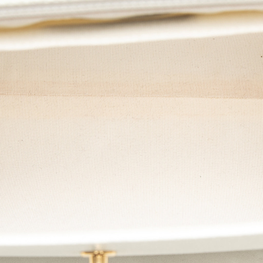 Chanel Sac à main CC Kelly Wood à Cuir caviar Blanc – vue 4 – GABY PARIS