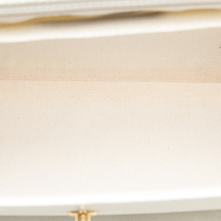 Chanel Sac à main CC Kelly Wood à Cuir caviar Blanc – vue 4 – GABY PARIS