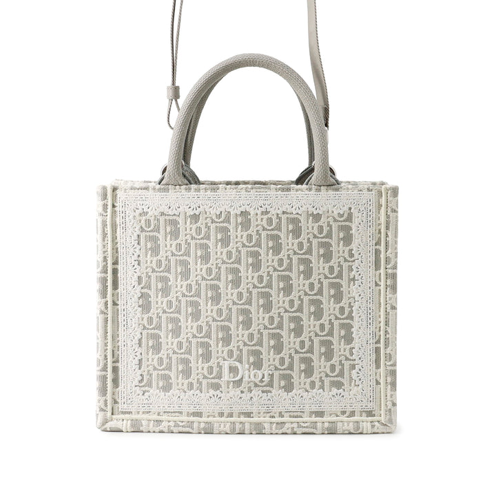 Dior Mini Oblique brodé Toile Lace Book Cabas