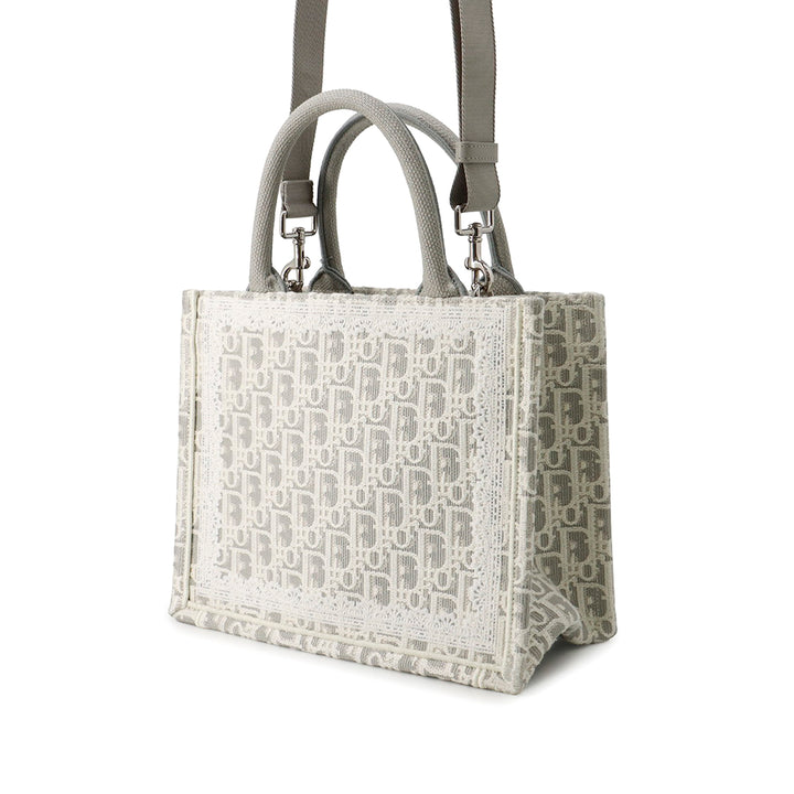 Dior Mini Oblique brodé Toile Lace Book Cabas