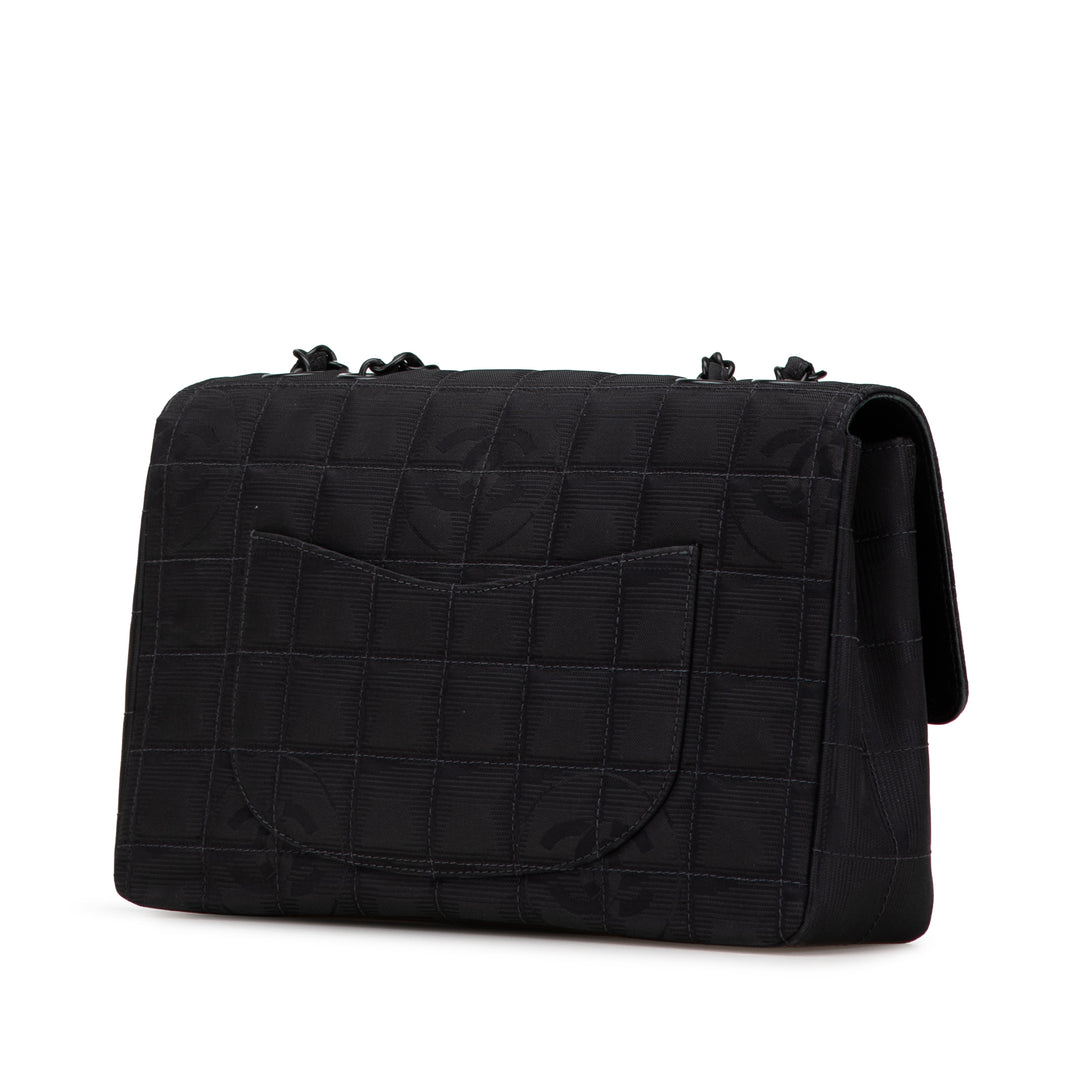 Chanel New Travel Line Medium Nylon Simple rabat Noir