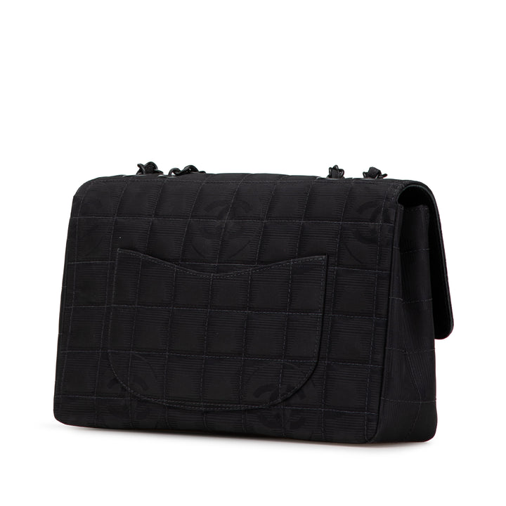 Chanel New Travel Line Medium Nylon Simple rabat Noir